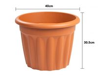 Vista round planter-terracotta-40cm