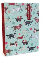 Dog pattern Xmas gift bag-XL