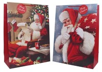 Traditional Xmas Santa gift bag-jumbo