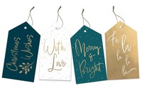 Xmas luxury gift tags-20 gold