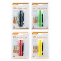 Soft touch torch w/batteries-9 LED