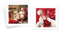 Christmas cards-Traditional Santa-pk10 square