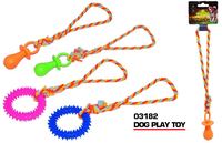 Dog rope play toy with teether-2 astd