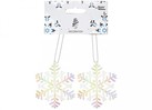 Iridescent acrylic snowflakes-pk2 x 10cm
