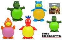 Squeaky assorted animals dog toy