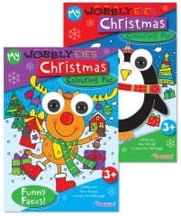 Christmas wobbly eyes colouring pad-A4
