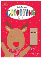 Christmas colouring book with 5 colour pencils