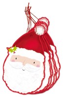 Santa shapes Xmas gift tags-pk8