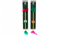 Feather/bell cat stick toy-40cm