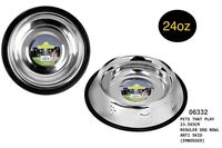 Stainless steel anti-skid dog bowl-24oz