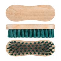 Firm bristle wooden brush