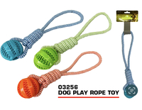 Dog play rope toy with teether