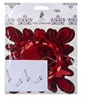 Red/white combined foil garland-medium