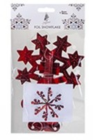 Red/white combined foil decoration-snowflake