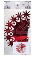Red/white combined foil decoration-star ball