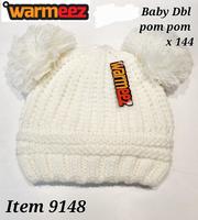 Warmeez baby's pom pom hat-3 colours
