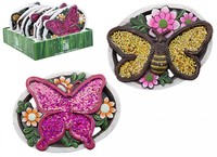 Cement glitter butterfly stepping stone