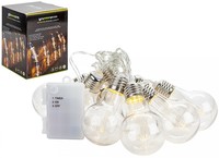 Retro bulb battery operated warm white garden lights-string 10