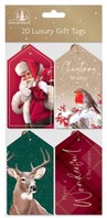 Traditional luxury Christmas gift tags-pk20
