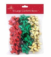 Confetti Xmas gift bows-18 large