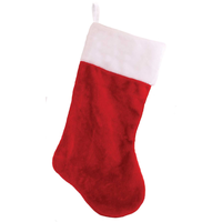 Plush red & white jumbo stocking
