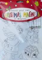 Colour your own Christmas magnets