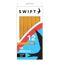 HB Pencils with eraser top-pk12